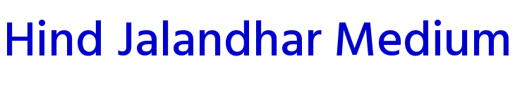 Hind Jalandhar Medium font